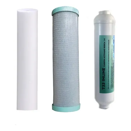 Repuestos Para Filtro Agua  Bajo Mesada 3 Etapas Blanco