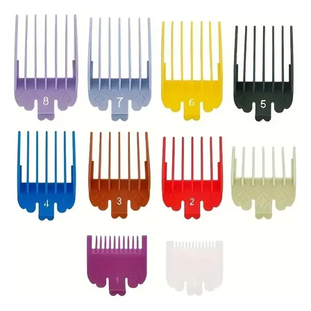 Peines Guía Para Máquina Cortapelo 10 Piezas Abs Colorful