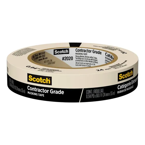 Cinta Enmascarar 3M Scotch Adhesivo Fuerte Ancho 18mm Largo 55m