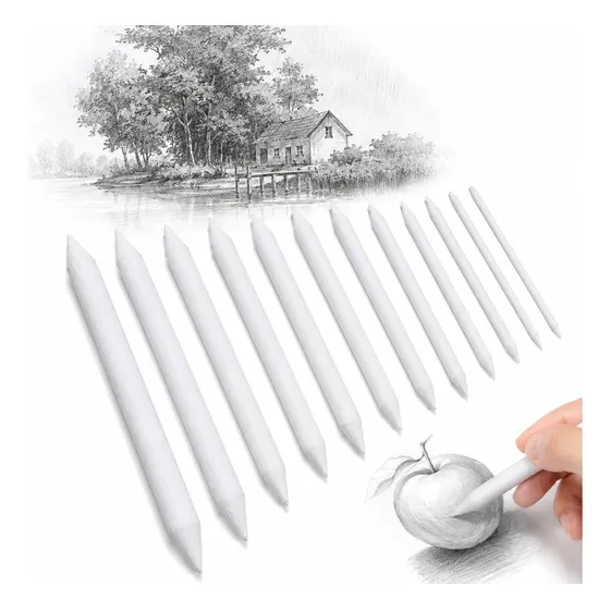Pack 12 Esfuminos Difuminos Para Dibujo Blanco