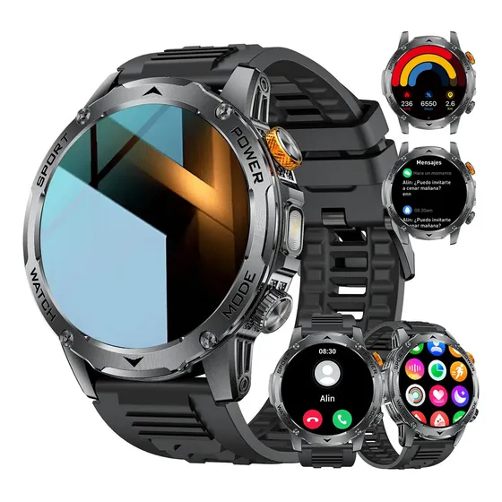 Smartwatch Hombre Llamadas Bluetooth Negro