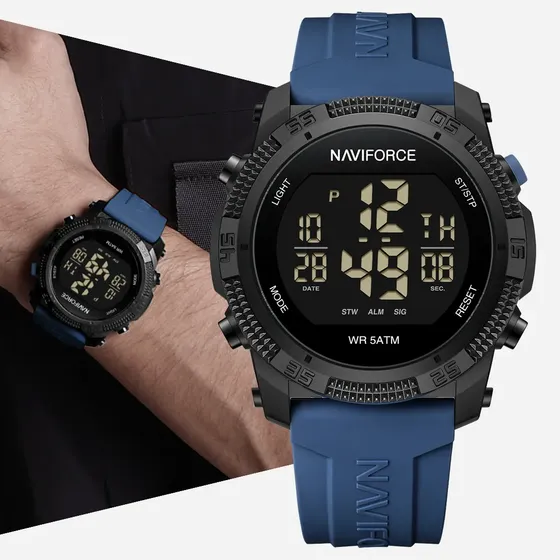 Reloj Deportivo Electrónico Impermeable Naviforce Para Hombr