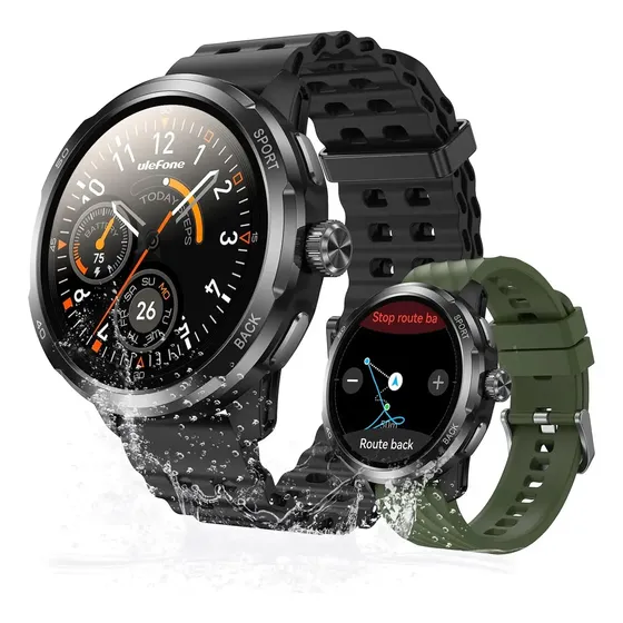 Reloj Inteligente Ulefone Armor Watch Pro Con Gps Llamadas Y Ai Chatgpt Resistente Agua
