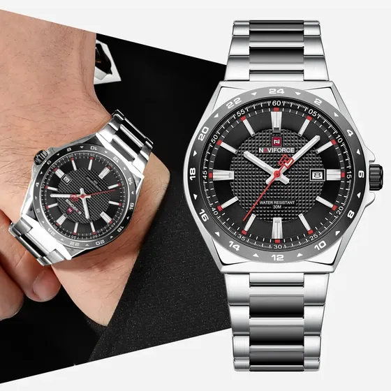 Reloj De Hombre Naviforce 2026 Acero Inoxidable Nuevo