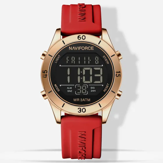 Naviforce Moda Luxo Deportivo Silicona Digital Reloj Mujer