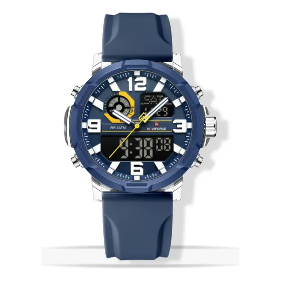 Naviforce Casual Moda Gran Dial Multifunción Reloj De Hombre
