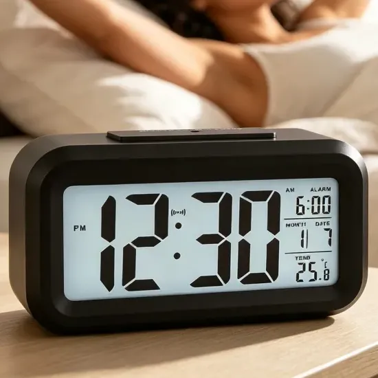 Reloj Despertador Digital Con Calendario Y Termómetro