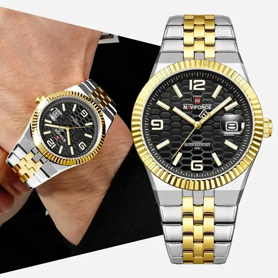 Reloj De Hombre Naviforce De Negocios, A Prueba De Agua, Mod