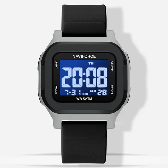 Naviforc Lmpermeable Deportivo Cuadrada Digital Reloj Hombre