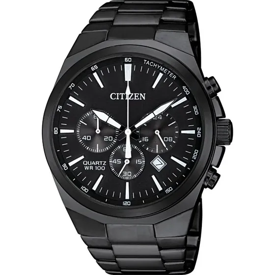 Reloj Citizen Hombre  Chrono Quartz Reloj De Pulsera Cuarzo Negro Black0
