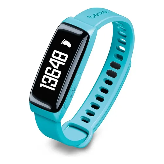 Reloj Beurer As81 Sensor De Actividad Y Sueño C/ Bluetooth Color de la malla Celeste Color del bisel Negro Color del fondo Negro