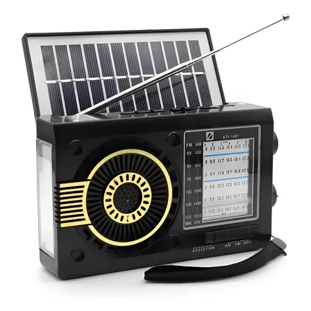 Radio Retro Recargable Am/fm/sw Y Mp3 (usb Y Tarjeta Sd) Negro