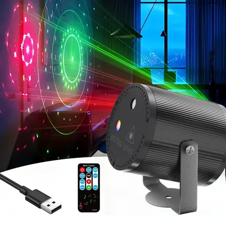 Mini Proyector Laser Pro Usb Luces Efectos Únicos Fiesta Dj