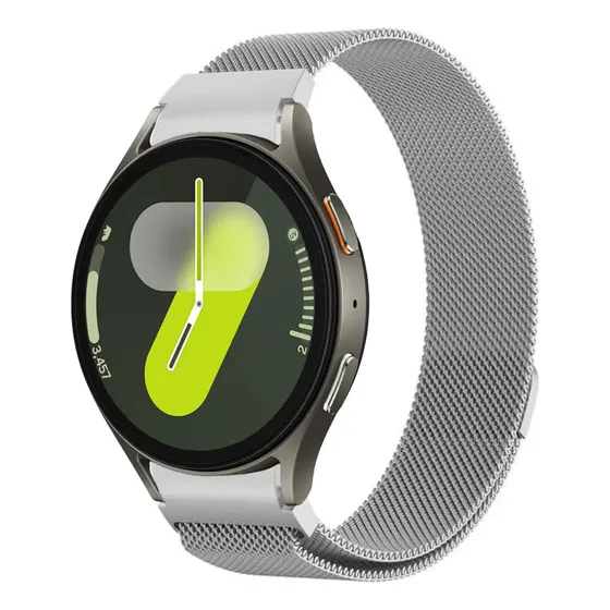 Malla Para Reloj Samsung Galaxy Watch 4 5 6 7 40-44mm 5 Pro Metalica Generica Marca Miaband Color Plateado