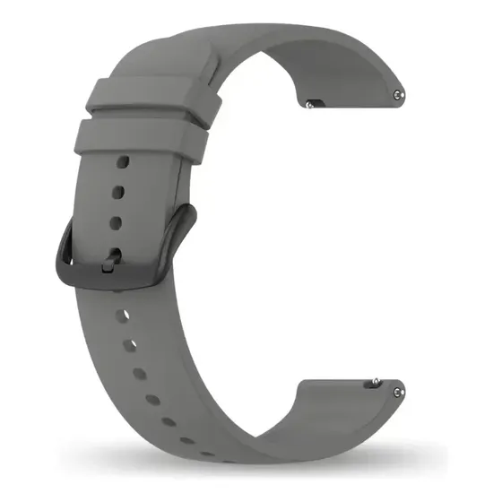 Malla Smartwatch O Reloj De 22mm Con Perno De Silicona Ancho De La Malla 2.2 Cm Color Gris