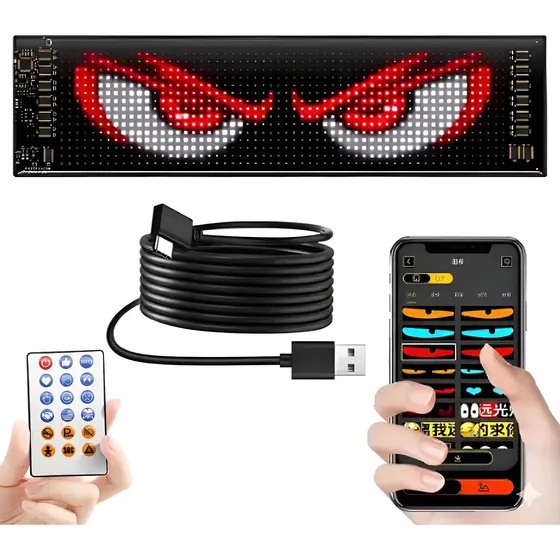 Cartel Led Flexible Programable Usb Control App 35 X 10 Cm