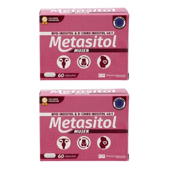 Framingham Pharma Metasitol Mujer Myo-Inositol 2000mg 120 Cápsulas Pack X2