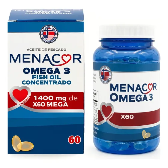 Menacor Omega 3 Aceite De Pescado X60 Cápsulas.