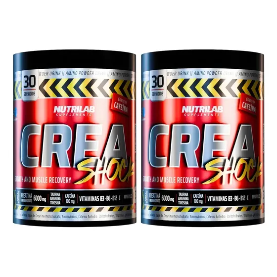 2x Creatina Nutrilab Crea Shock 300grs C/u Anana Ananá