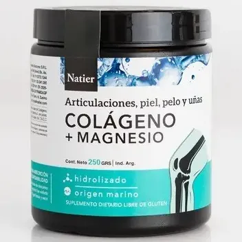 Natier Colágeno Magnesio Polvo Hidrolizado Concentrado 250g
