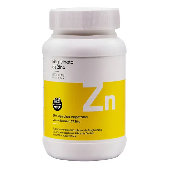 Bisglicinato de Zinc Leguilab Nutricional en cápsula Sin sabor de 60 un