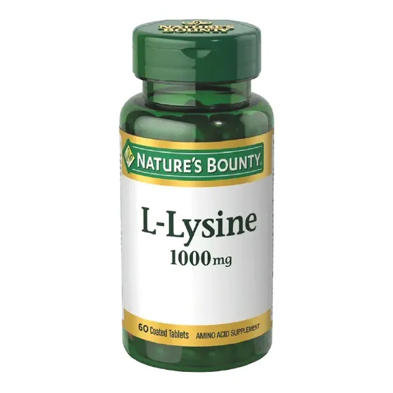Proteína Nature's Bounty L-Lysine L-lisina en comprimidos Sin sabor de 60 un