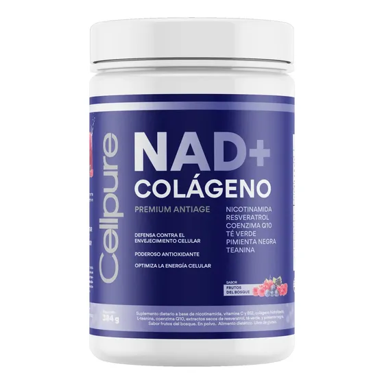 Colageno Nad+ Resveratrol Cellpure 384g - Frutos Del Bosque