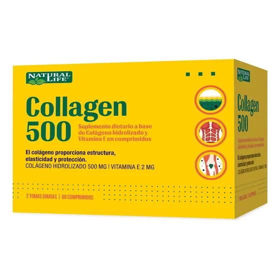 Natural Life Collagen 500 X60 Comprimidos Sabor Sin sabor