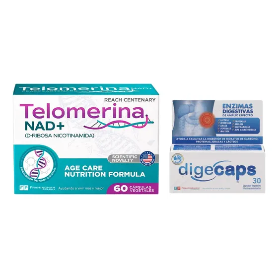 Nad+ Telomerina 60 Caps +  Digecaps X30 Caps