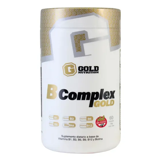 B-complex Gold Nutrition® Vitamina Complejo B Multivitaminico 60 Capsulas Sin Sabor