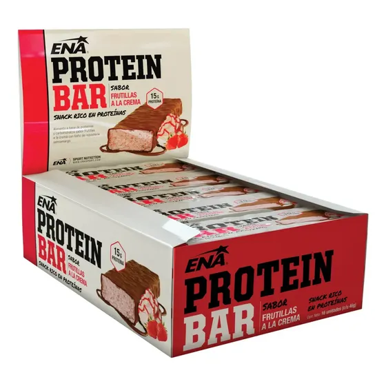 ENA Sport Barra Protein Bar Frutillas a La Crema 16 Barras