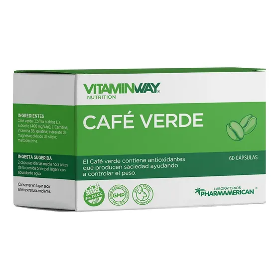 Vitamin Way Cafe Verde Antioxidante Suplemento X60 Sabor Sin sabor