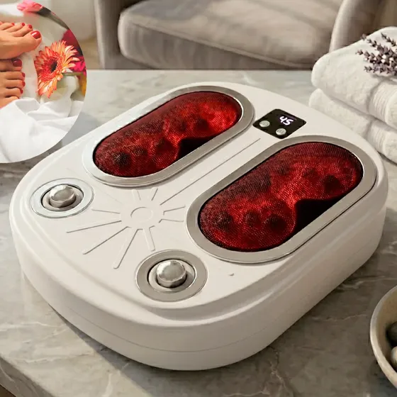 Masajeador D Pies Cn Calor Vibración Usb Recargable Portatil