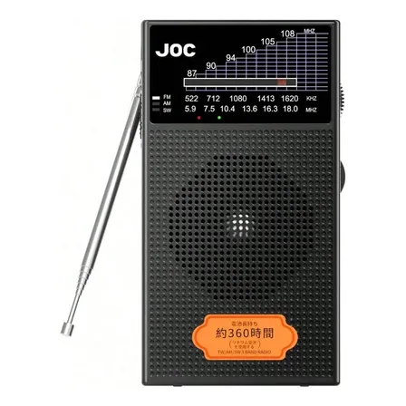 Radio Portátil De Bolsillo Fm Am Sw 3 Bandas Con Auricular 3.5 Mm Negro