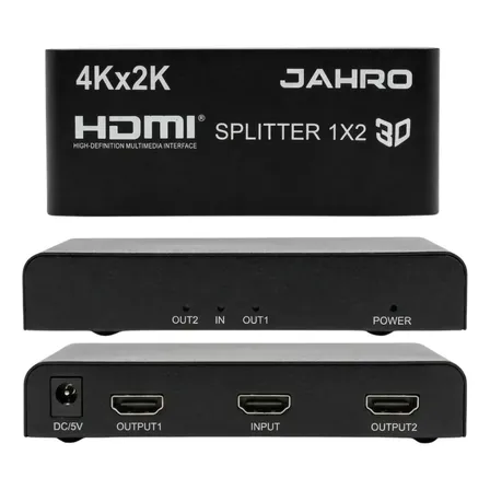 Splitter Hdmi 1 X 2 4k 2k Full Hd 3d 2 Pantallas Jahro