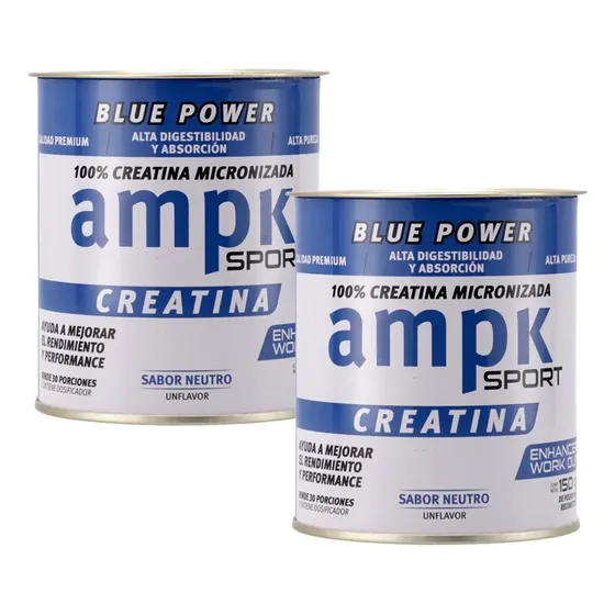 Ampk Creatina Micronizada Sport Masa Muscular 150 Gr Pack X2