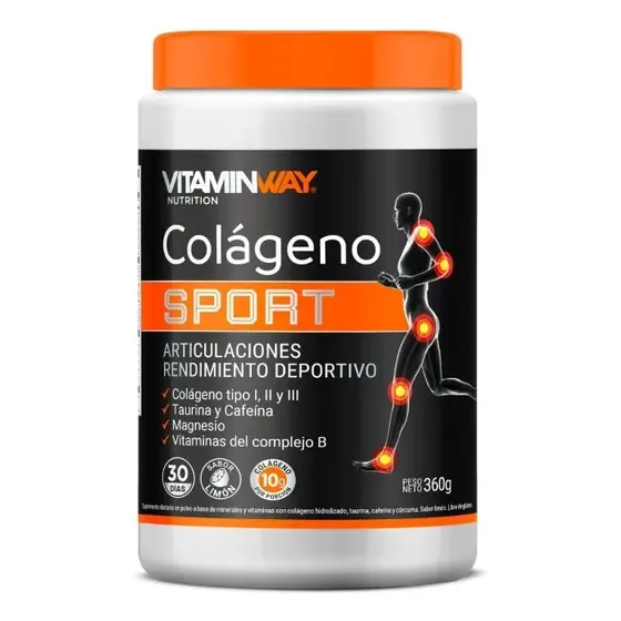 Colágeno en Polvo Vitamin Way Sport 360g Hidrolizado Sabor Limón