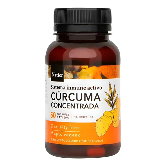 Natier Suplemento Alimenticio Vegano Cúrcuma Concentrada 50c