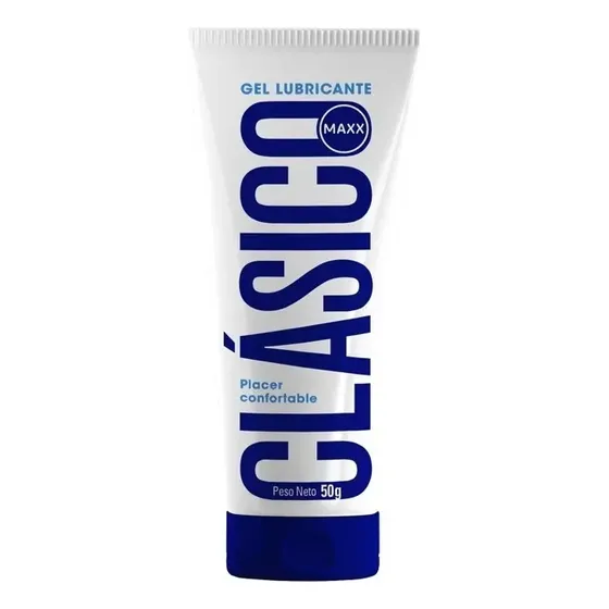 Lubricante Íntimo Maxx Clásico de 50 g, Gel Base Agua Compatible con Látex para Zonas Anal y Vaginal