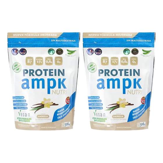 Proteína vegana Ampk Framingham Pharma en polvo sabor Vainilla x 506g