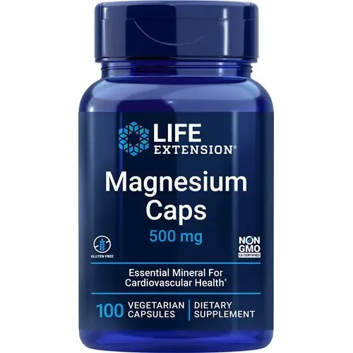 Suplemento de vitaminas en cápsulas de magnesio Life Extension en cápsulas en 160 g, 100 en botella