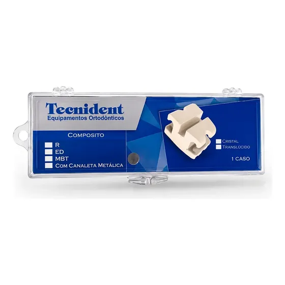 Bracket Composite Cristal Tecnident 5x5 Roth 022 X5 Casos