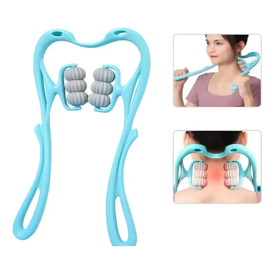Masajeador De Columna Cervical De 6 Ruedas