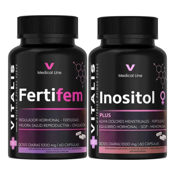 Kit Maternidad Fertifem + Inositol Vitalis 120 Caps Mujer
