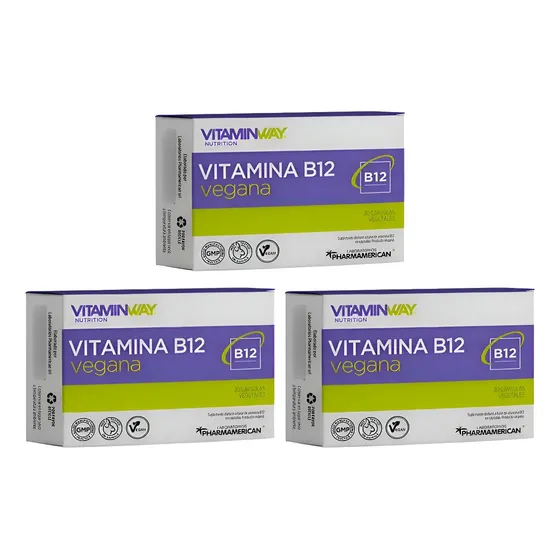 Pack X 3 Vitamina B12 Vegana Vitamin Way X 20 Caps Neutro