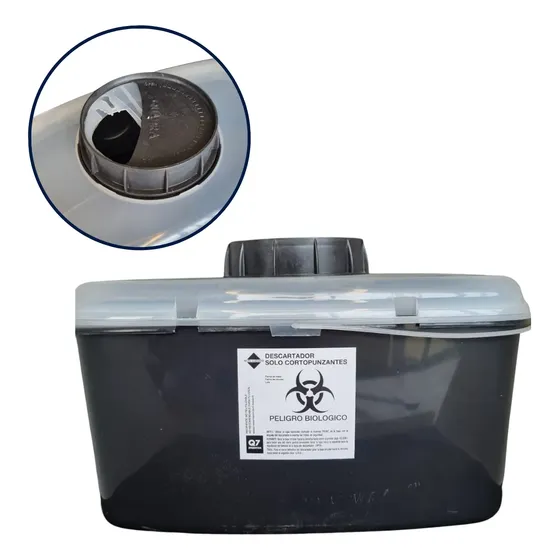 Descartador Cortopunzantes Q7 Quadra 7.5 Lts Reutilizado