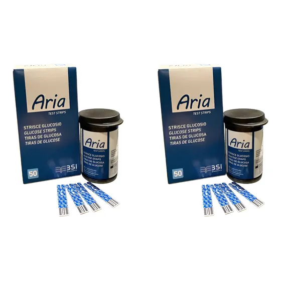 Tiras Reactivas Aria 2 Cajas X 50 Unidades (total 100 Tiras)