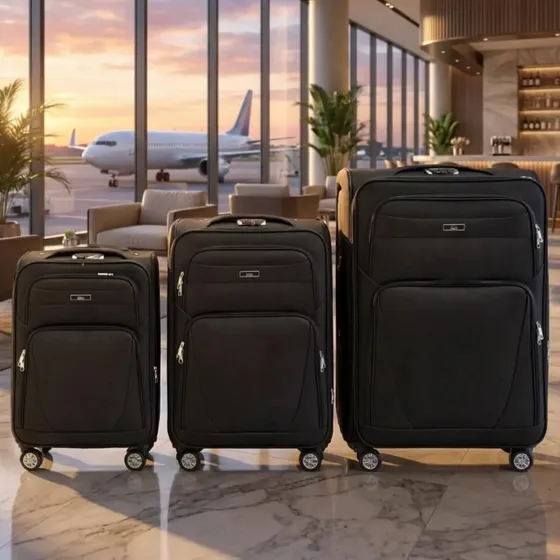 Set X3 Valijas Eastravel Negro 20, 24 Y 28 Pulgadas Viaje