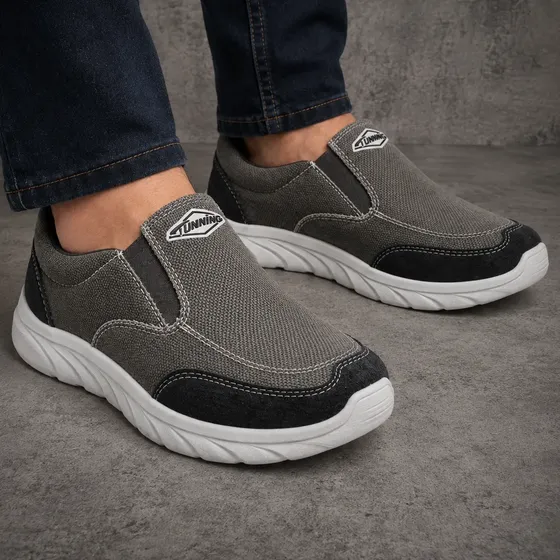 Zapatillas Tunning Art. 080 Hombre Casual Elástico Pvc