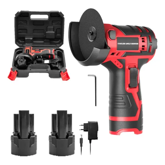 Amoladora angular Hilda con 2 baterías, 300 W, amoladora angular pequeña con funda de transporte